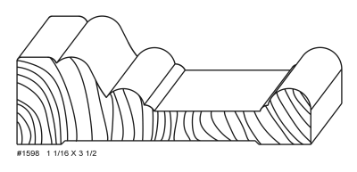 #1598 1 1/16 x 3 1/2