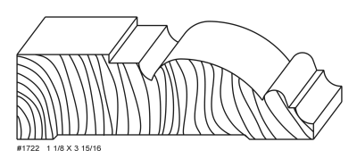 #1722 1 1/8 x 3 15/16
