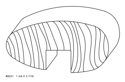 #8221 1 3/4 x 3 7/16